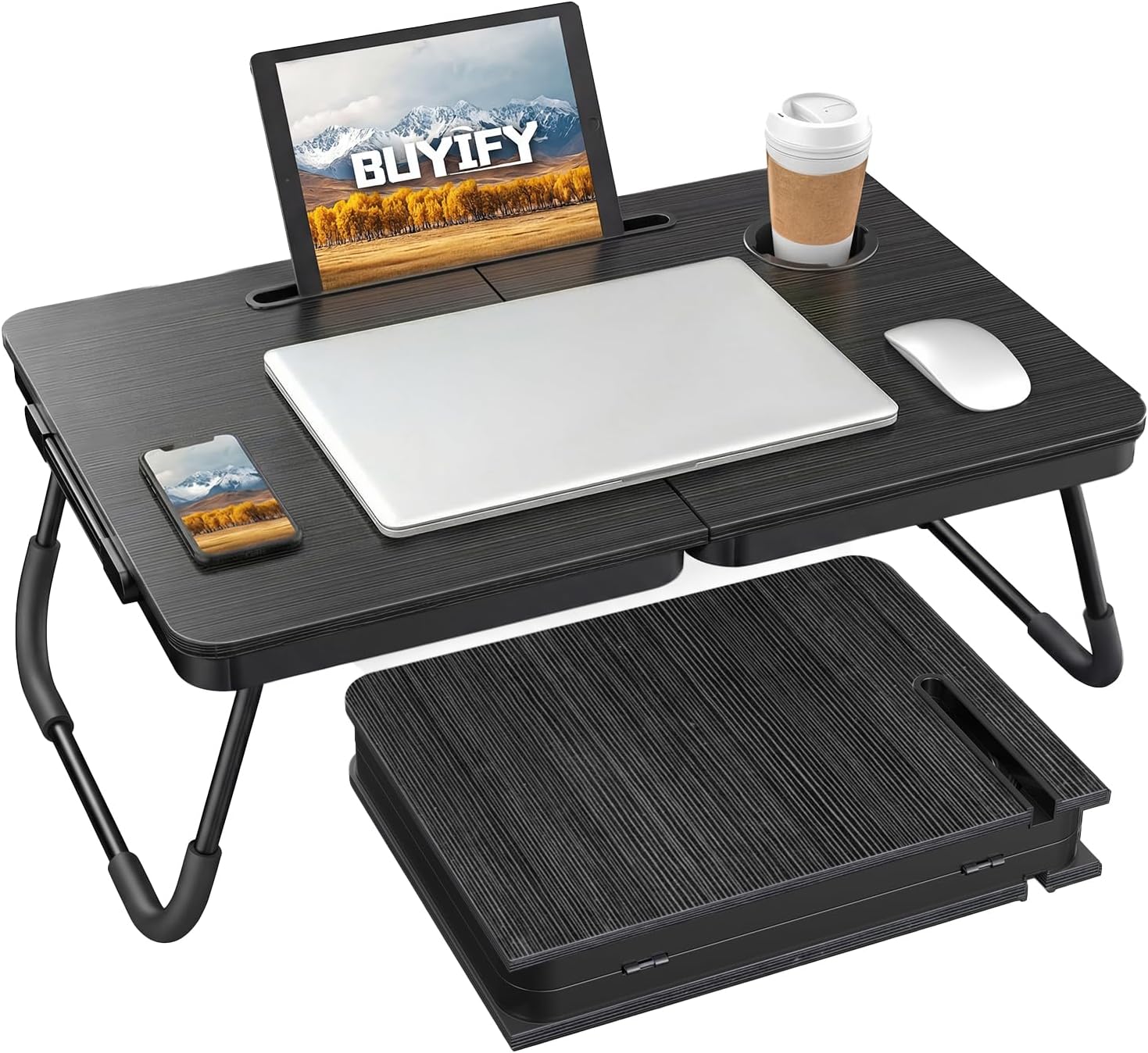 Tablet Lap Desk - Foldable Laptop Bed Desk for Couch,