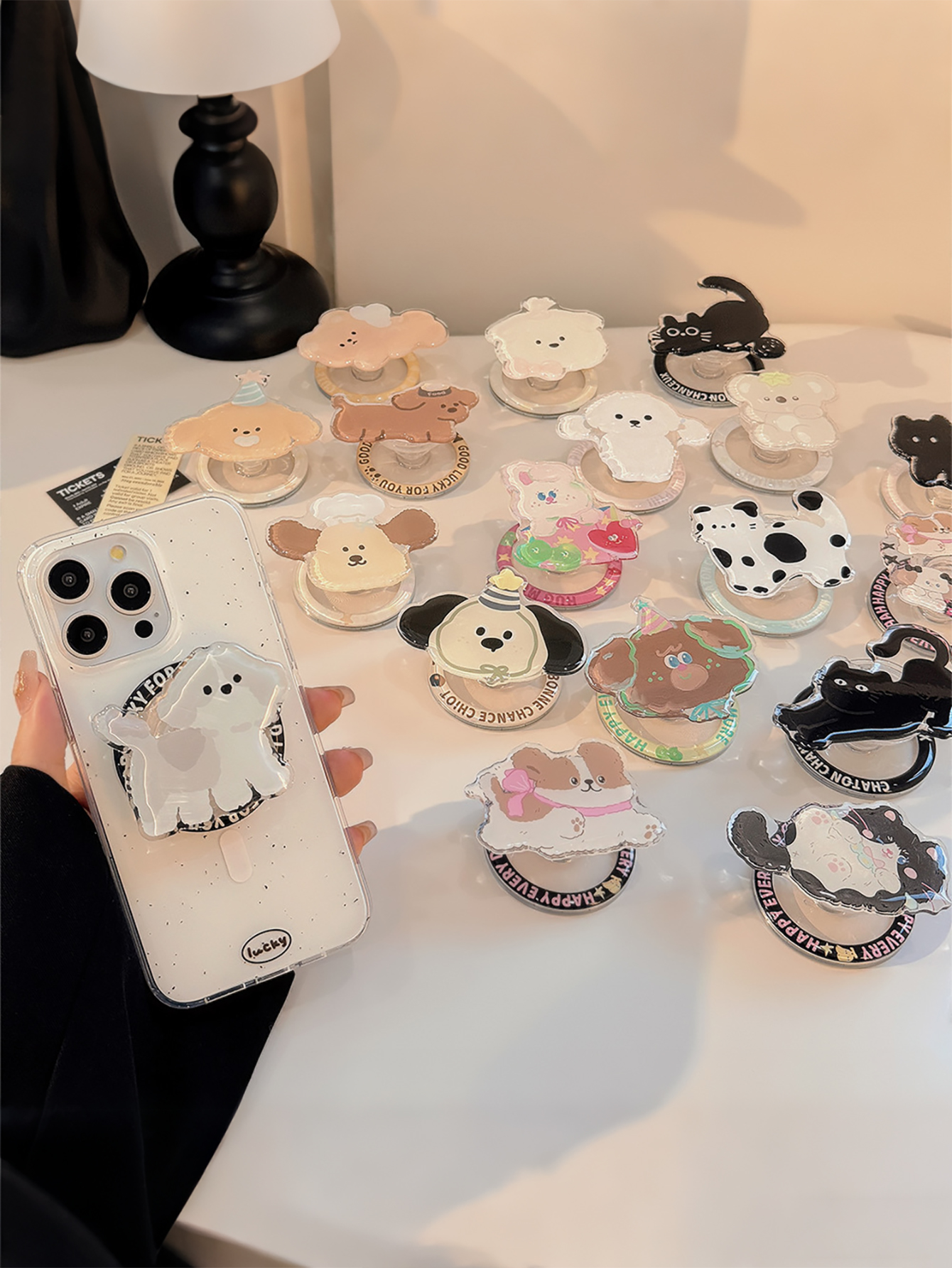 Tablet Accessories Gifts - Korean-Style Cute Animal Magnetic Phone Holder