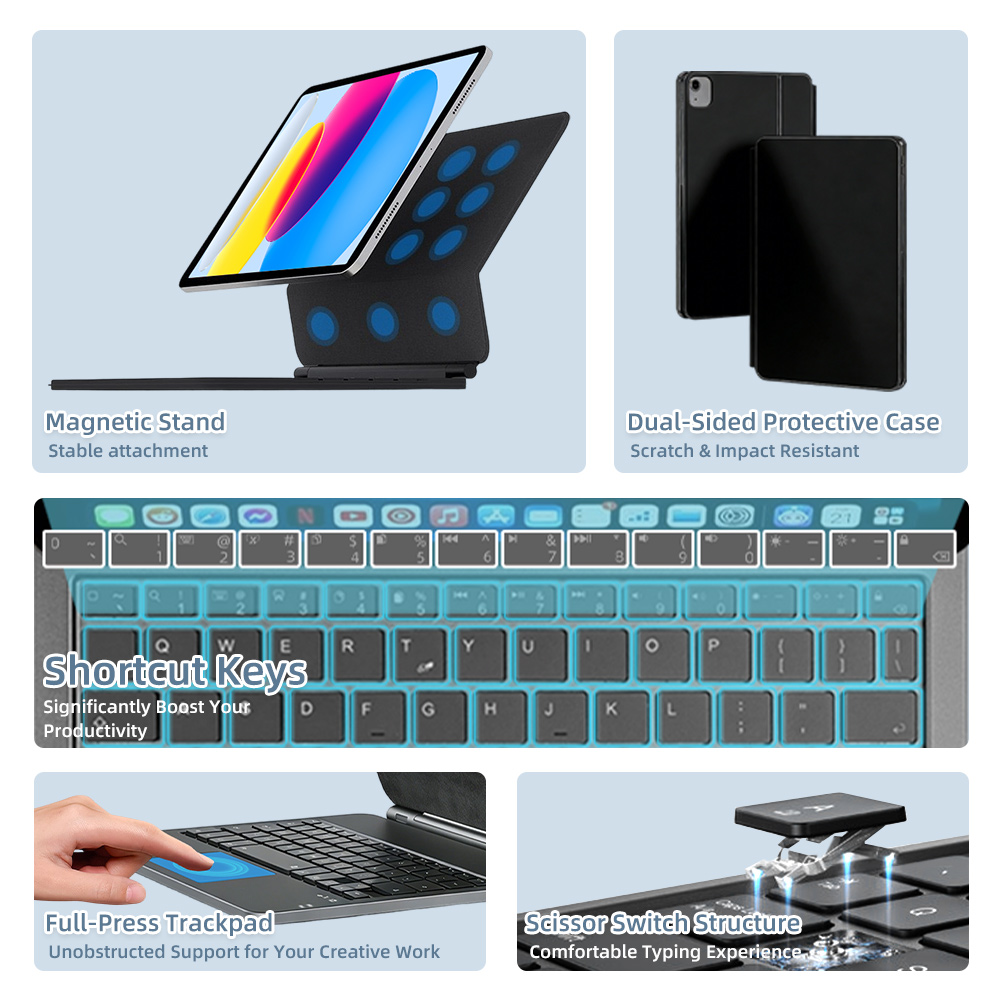 2026 Magic Keyboard with Bluet - Magnetic Case Smart 评论和价格
