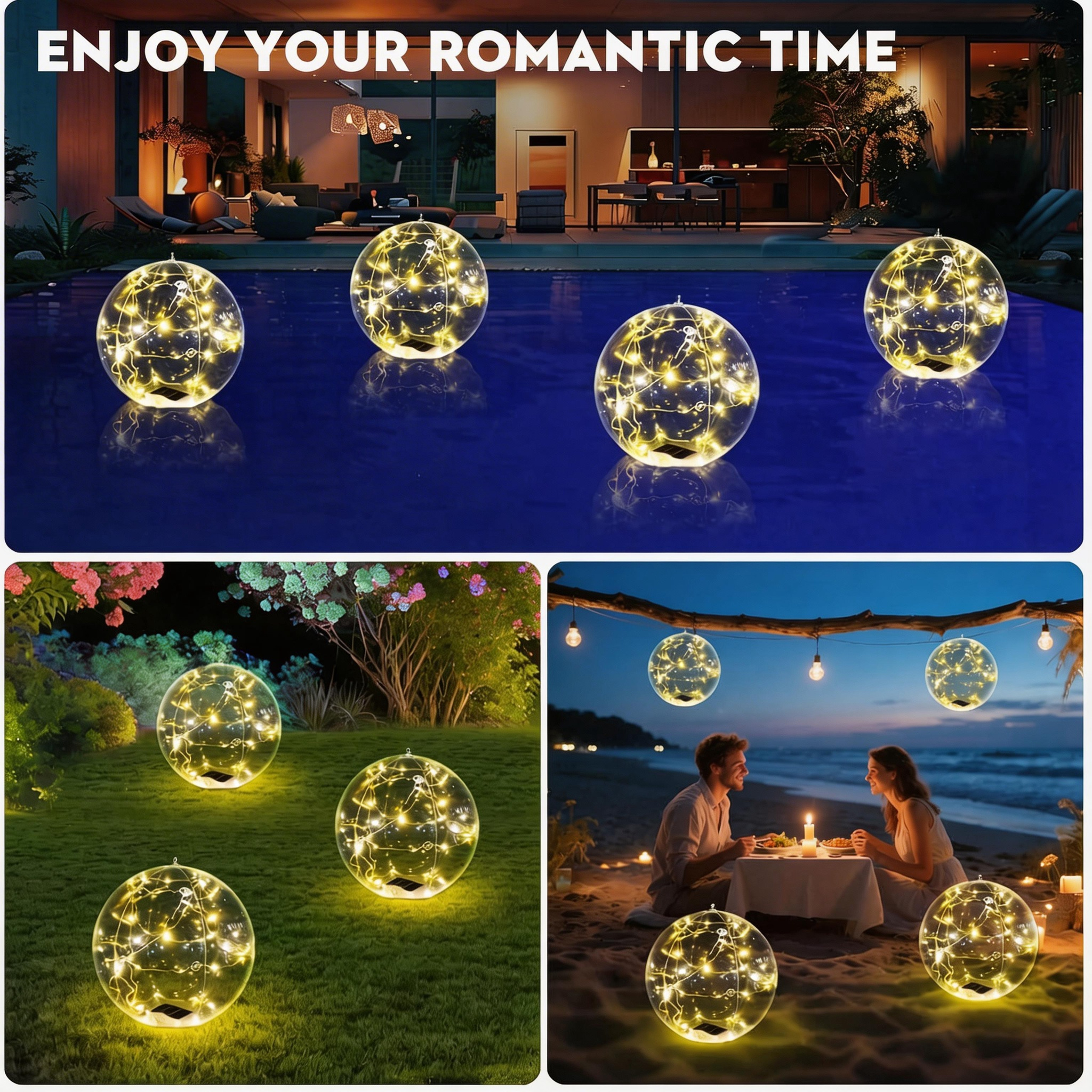 1 pc Solar- Floating Lights wi - Tablet Accessories Aesthetic 评论和价格