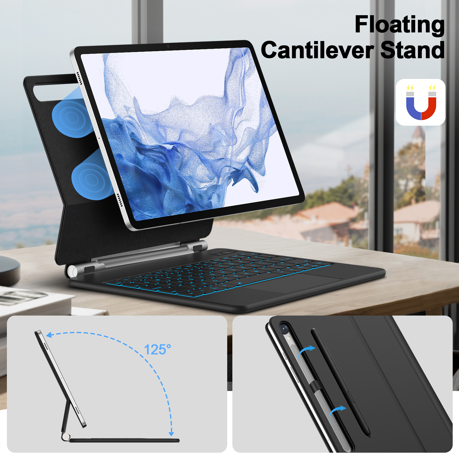 Magic Keyboard For Samsung Gal - Lenovo Tablet M11 Accessories 评论和价格