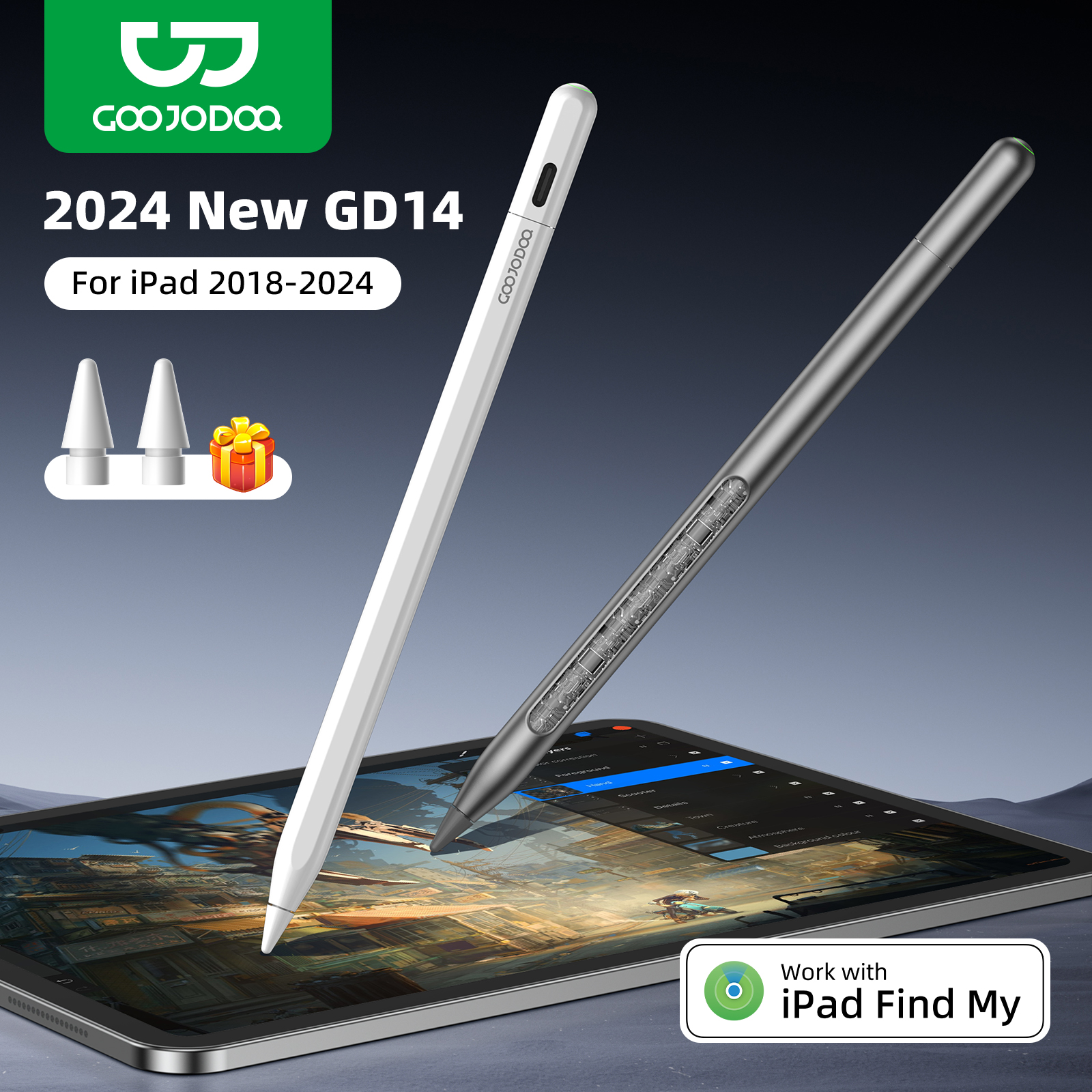 GOOJODOQ GD14 Stylus Pen For A - Tablet Accessories For Kids 评论和价格