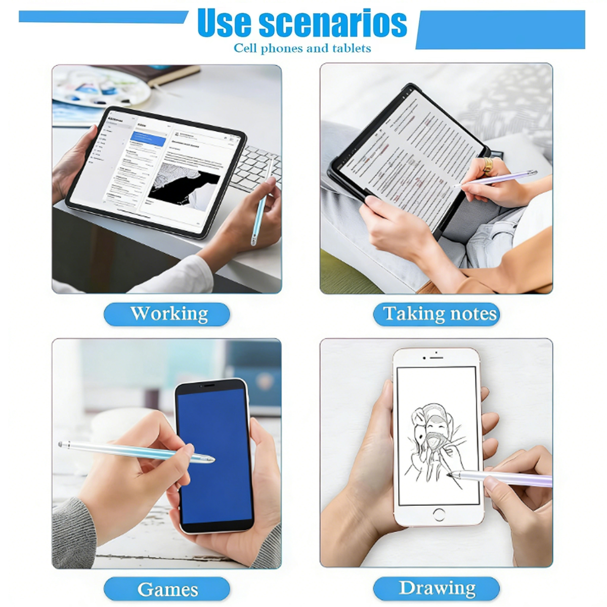 Graduated Color Silver Fiber T - Tablet Pencil Accessories 评论和价格