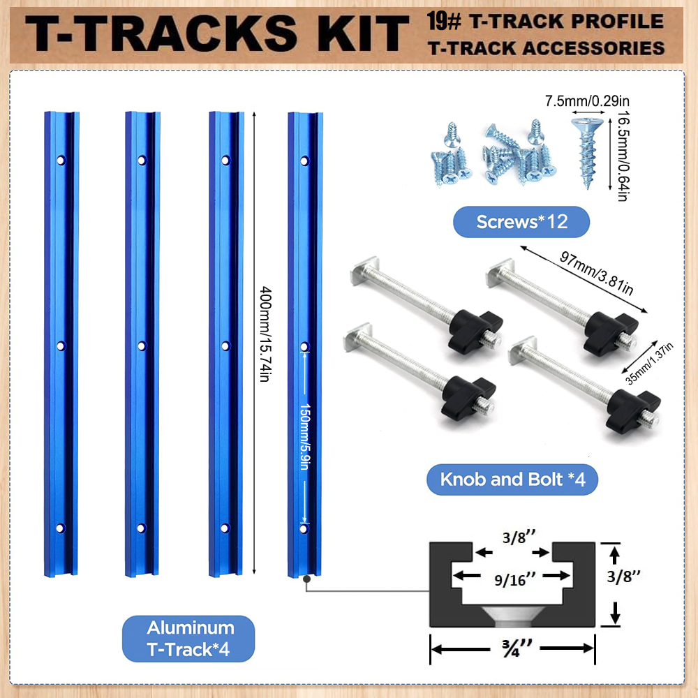 Woodworking 19# T-track Kit an - Tablet Accessory 评论和价格