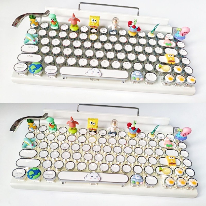 Retro SpongeBo Mechanical Keyb - Tablet Accessories For Kids 评论和价格