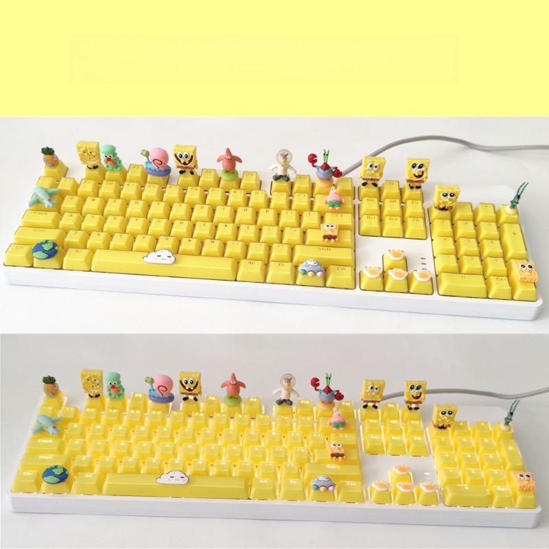 Retro SpongeBo Mechanical Keyb - Tablet Accessories For Kids 评论和价格