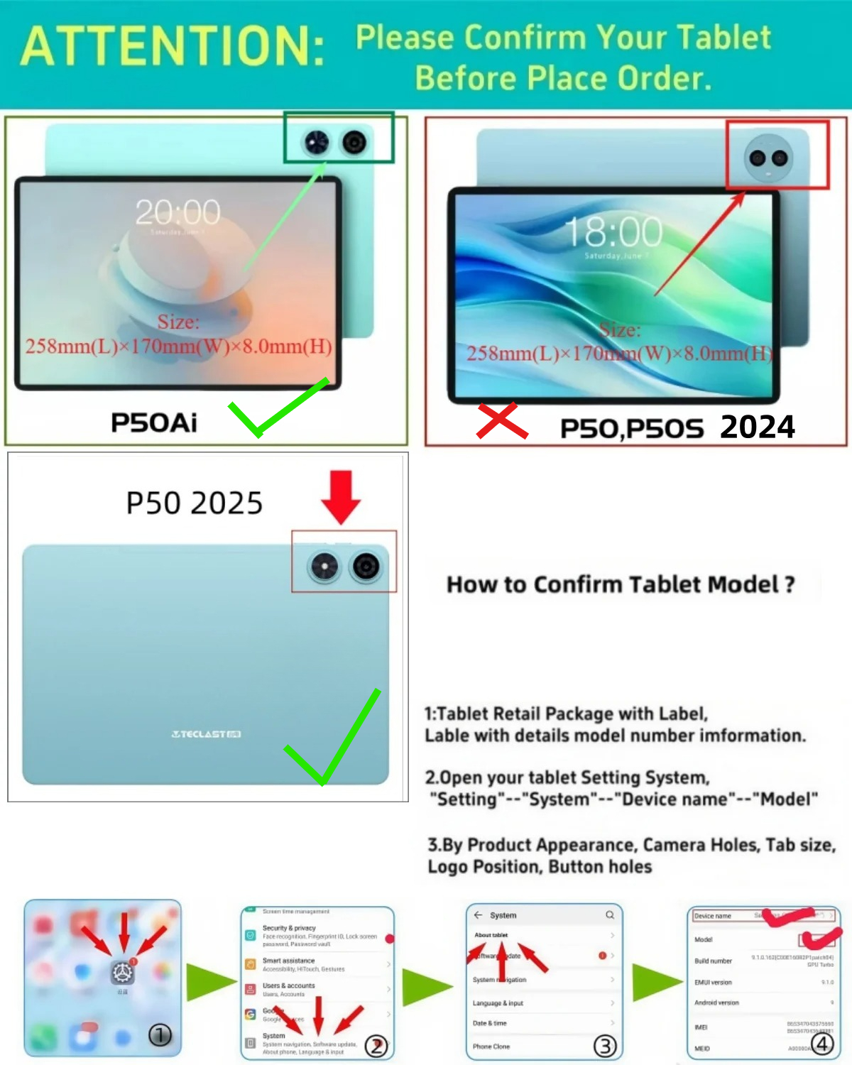 Flip Case for Teclast P50Ai P5 - Teclast Tablet Accessories 评论和价格
