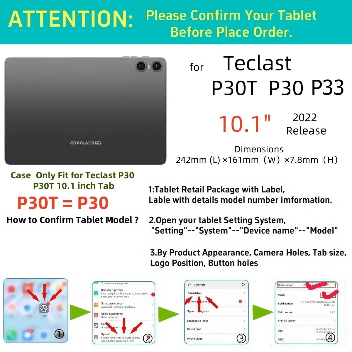 Smart Cover for Teclast P33 P3 - Teclast Tablet Accessories 评论和价格